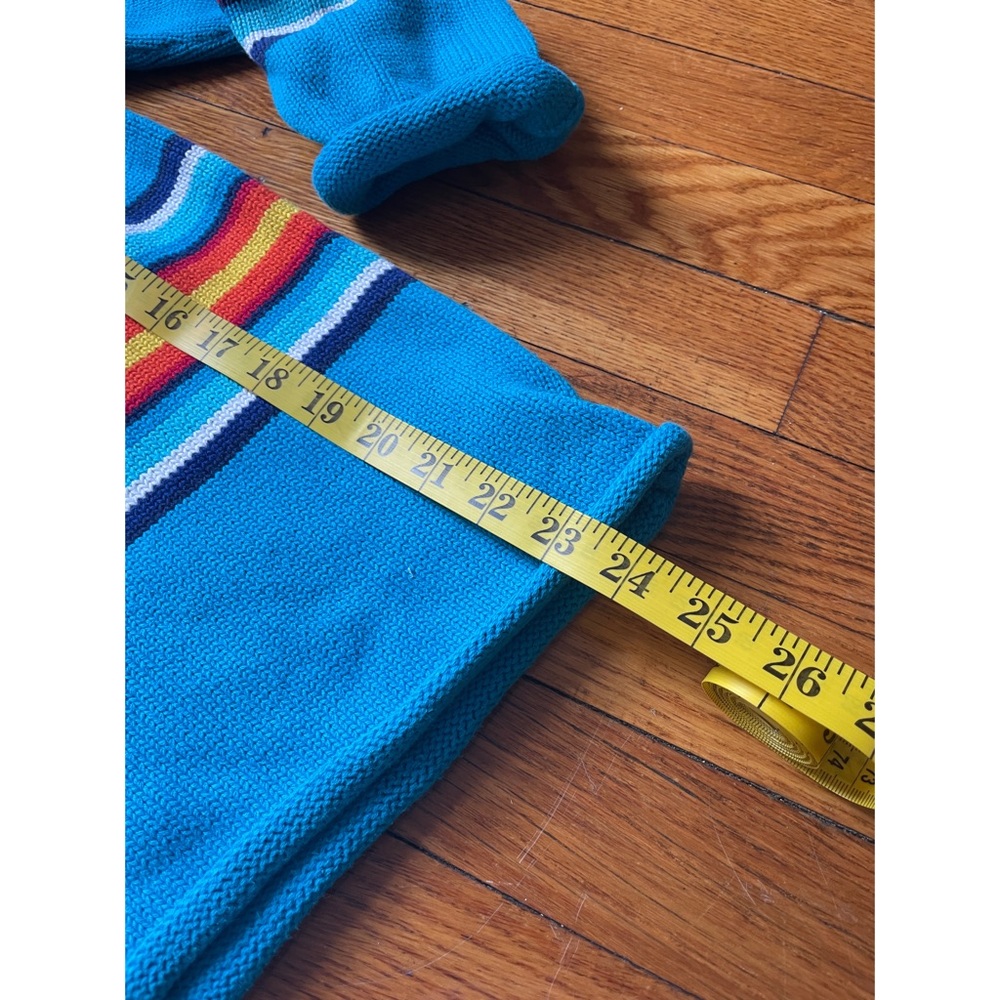 Ralph Lauren Petite Blue Striped Sweater | Multi-Colored - Picture 5 of 7